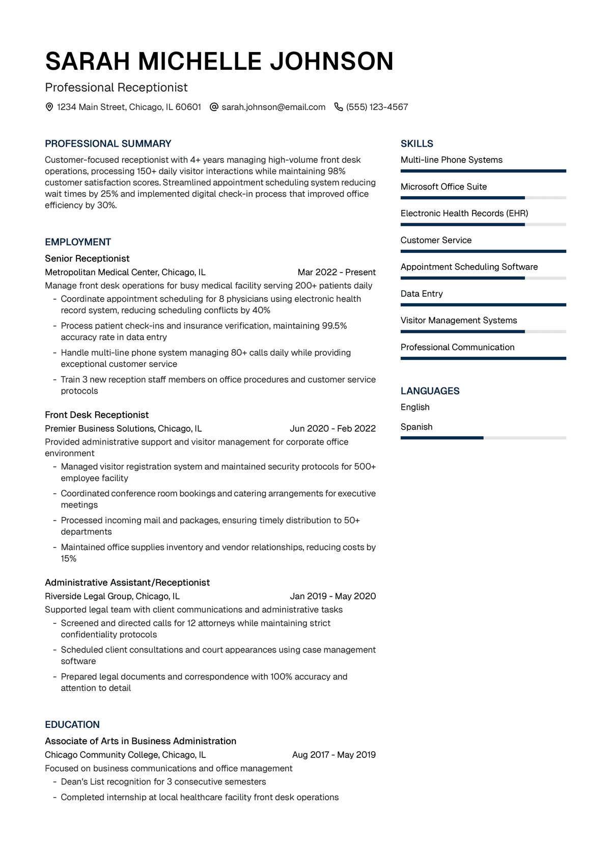 Receptionist