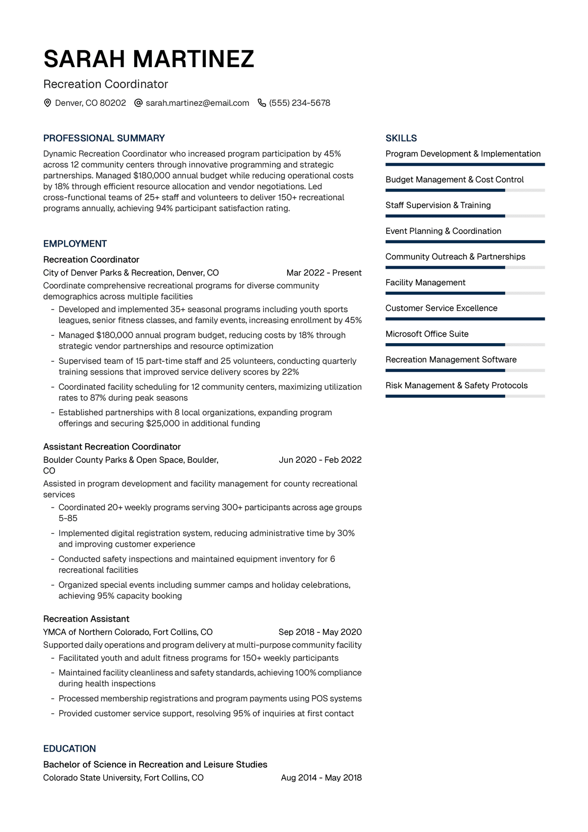 Recreation Coordinator