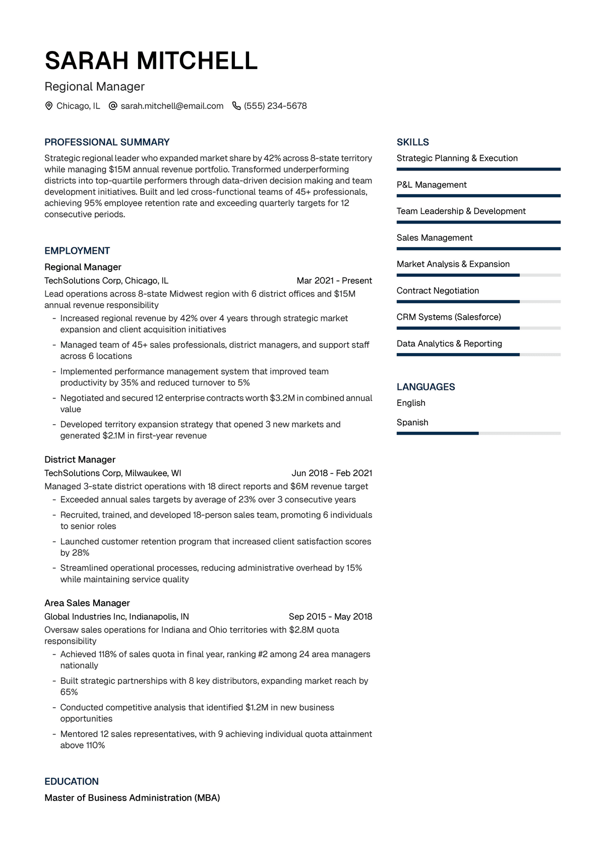 Regional Manager