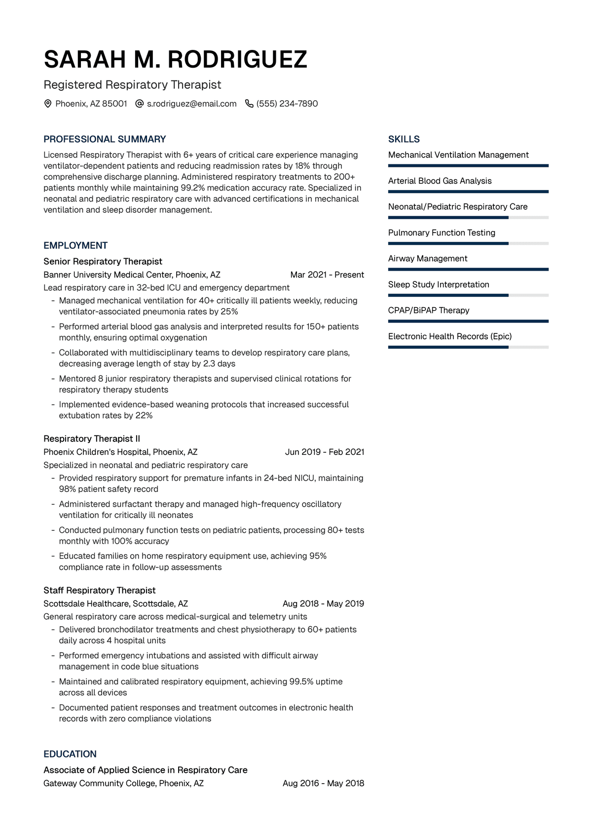 Respiratory Therapist