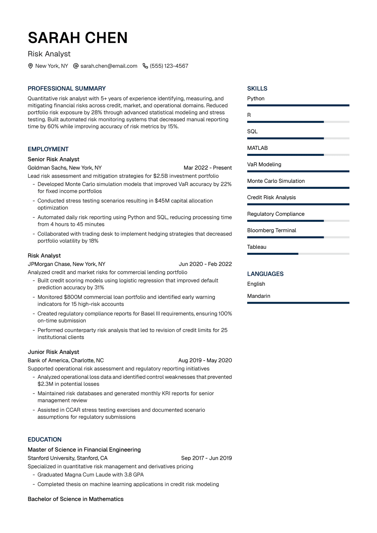 Risk Analyst