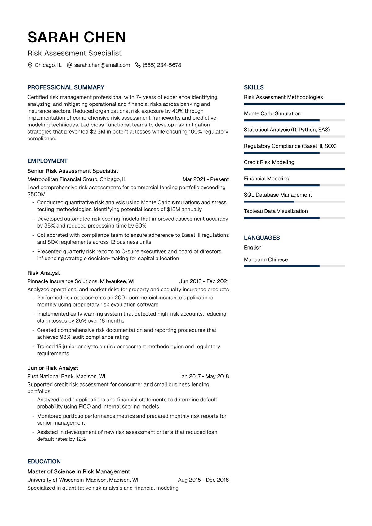 Risk Assessment Specialist