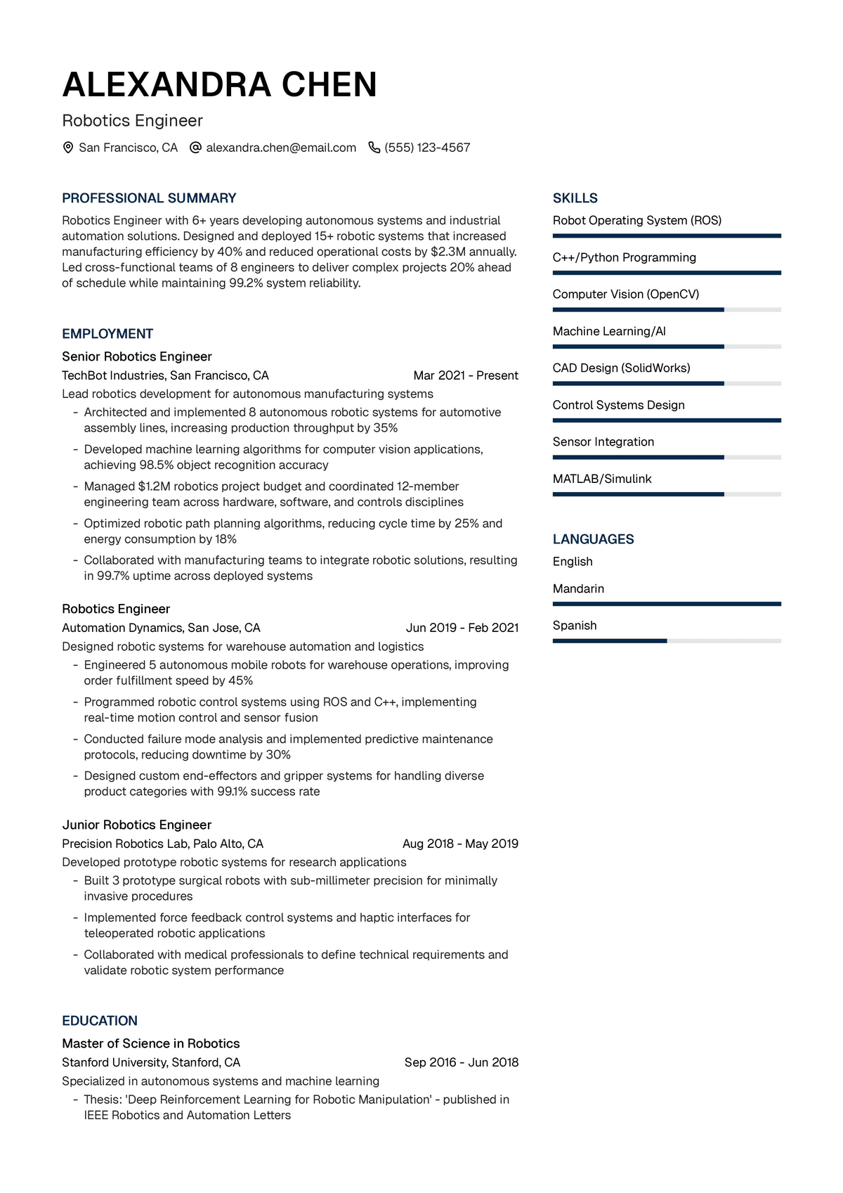 Robotics Engineer