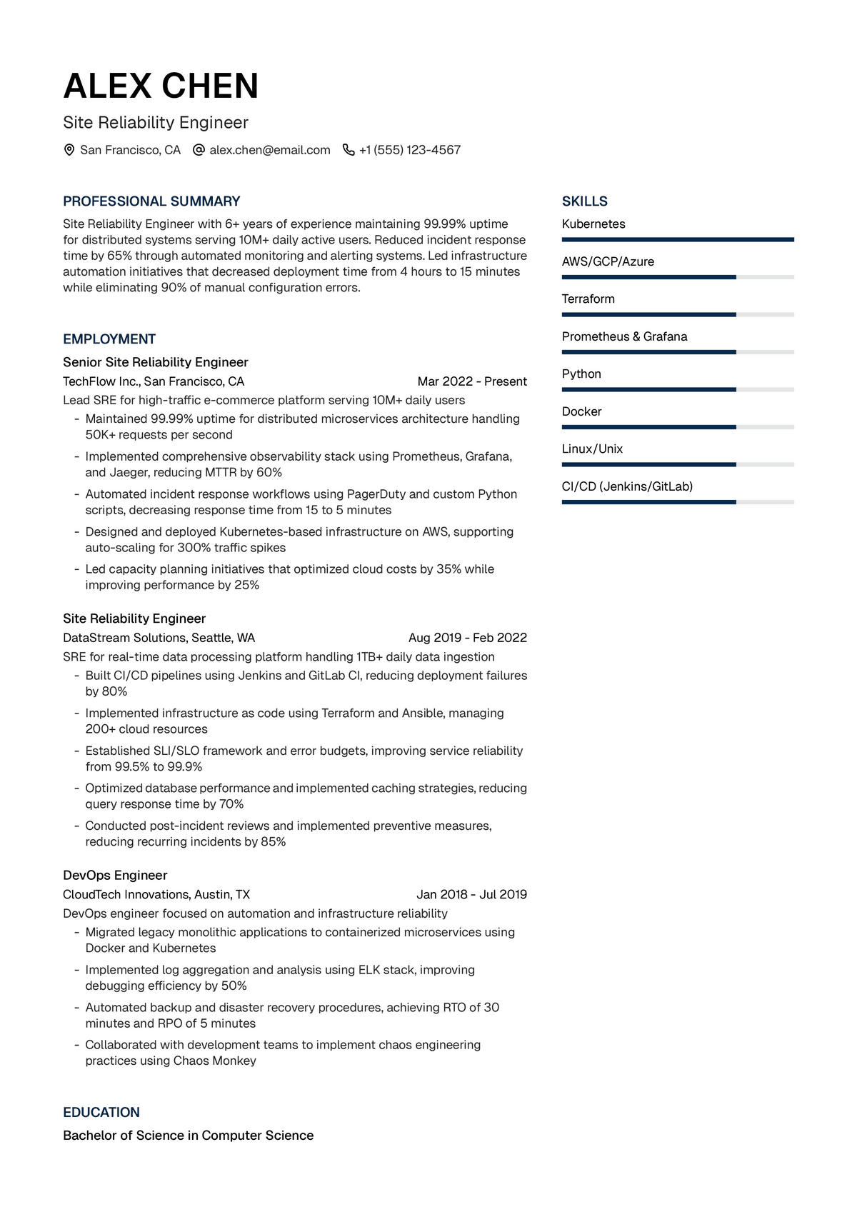 Site Reliability Engineer