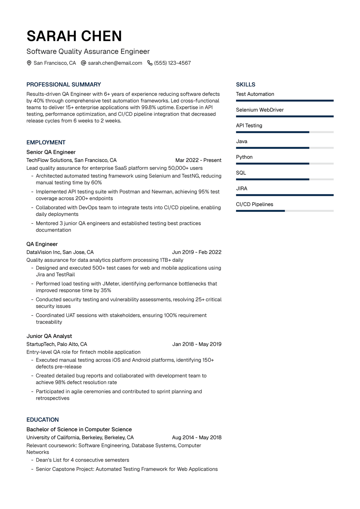 Software Quality Assurance Engineer