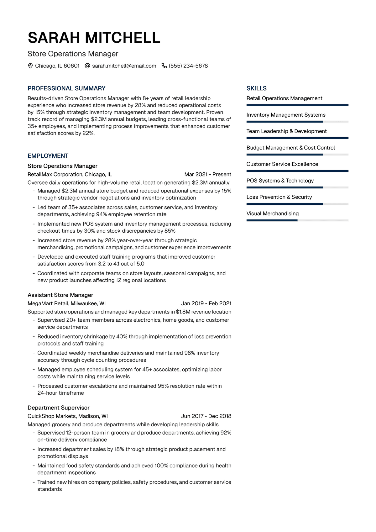 Store Operations Manager