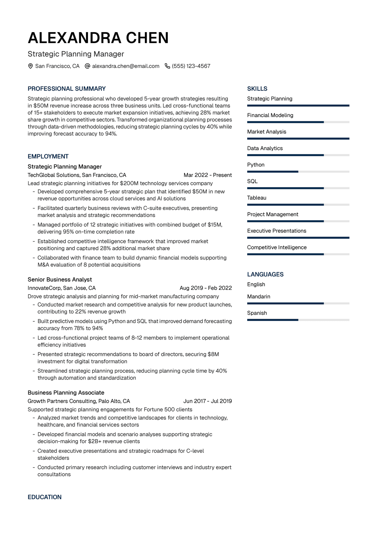 Strategic Planning Manager