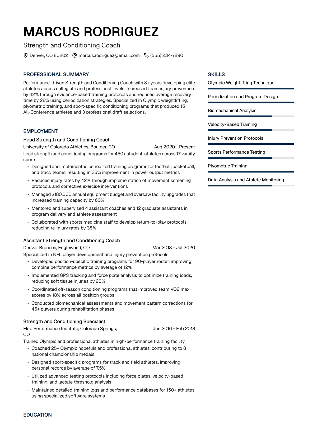 Strength and Conditioning Coach