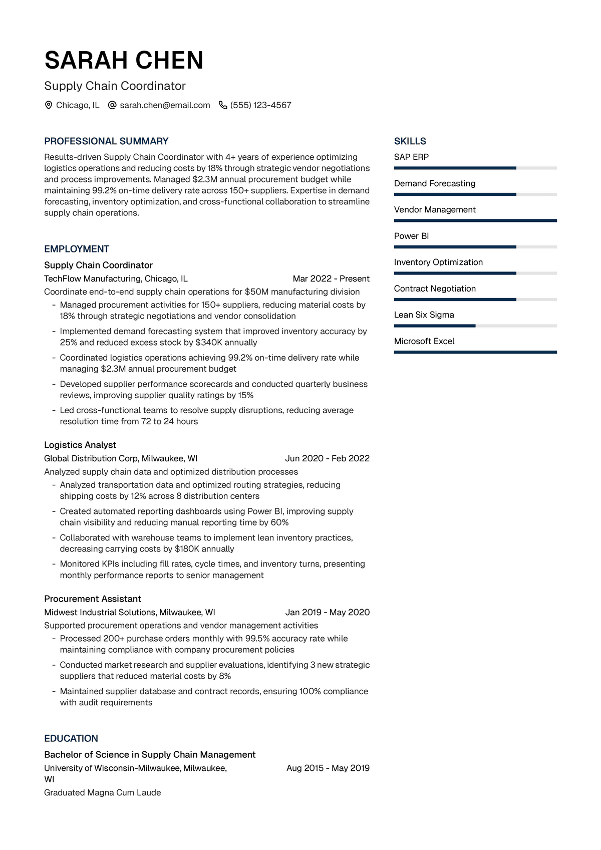 Supply Chain Coordinator