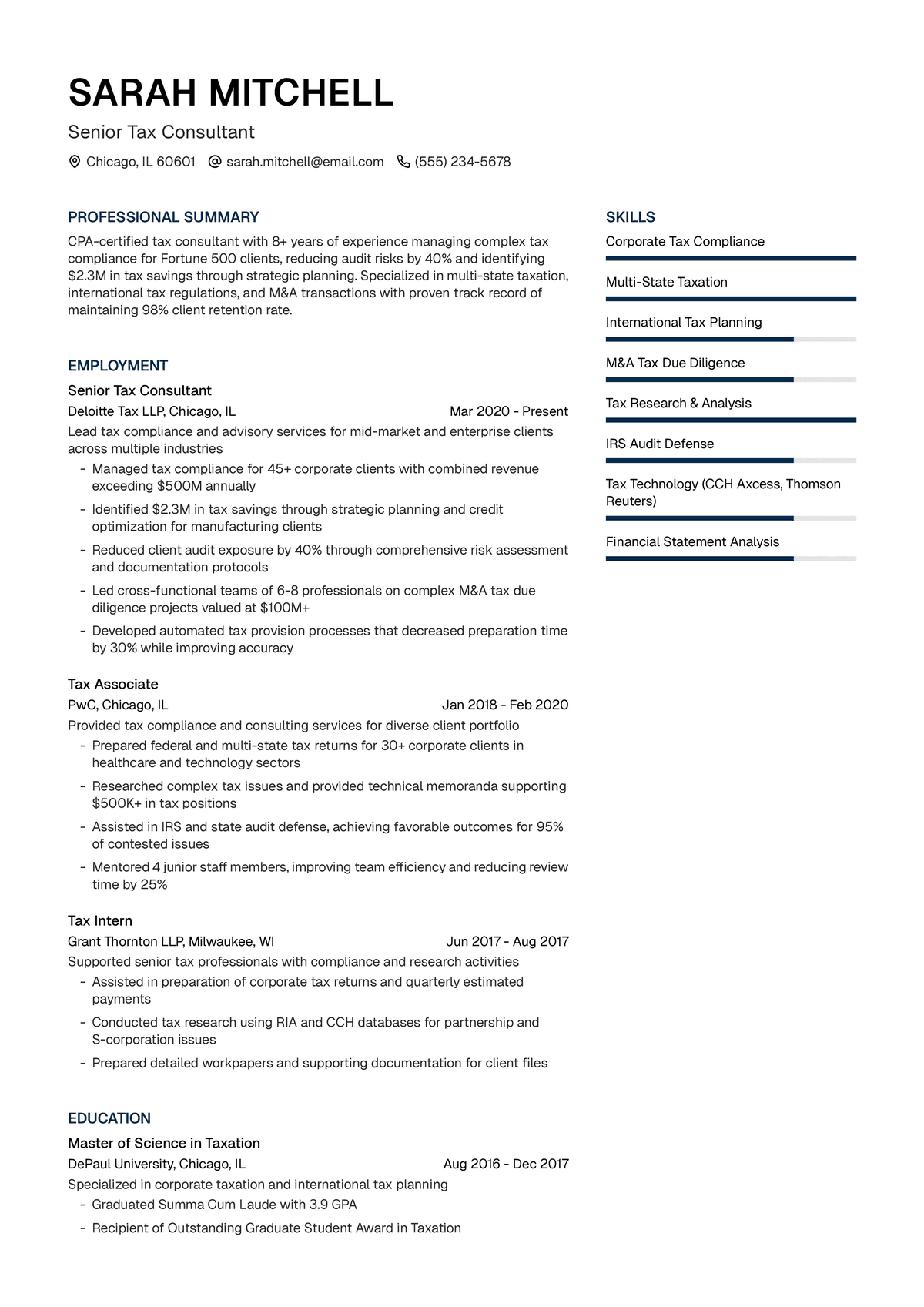 Tax Consultant