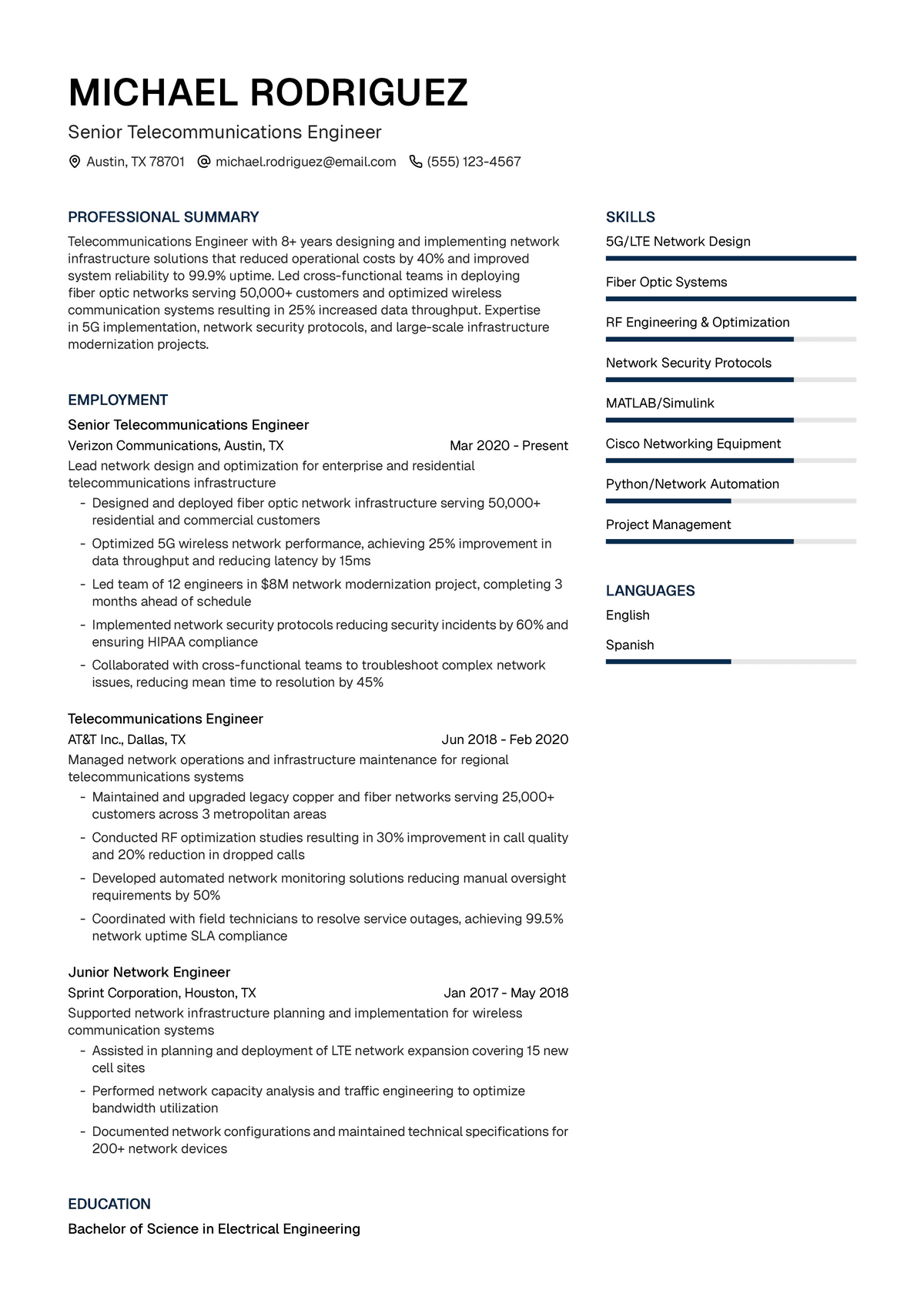 Telecommunications Engineer