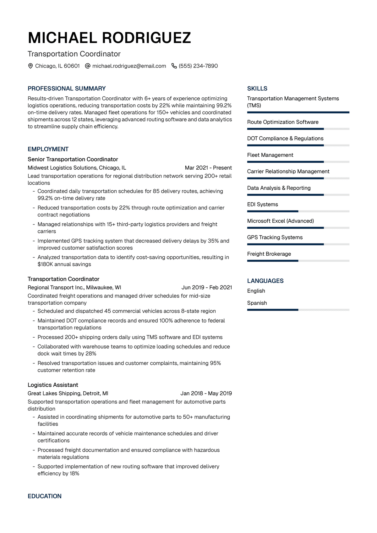 Transportation Coordinator