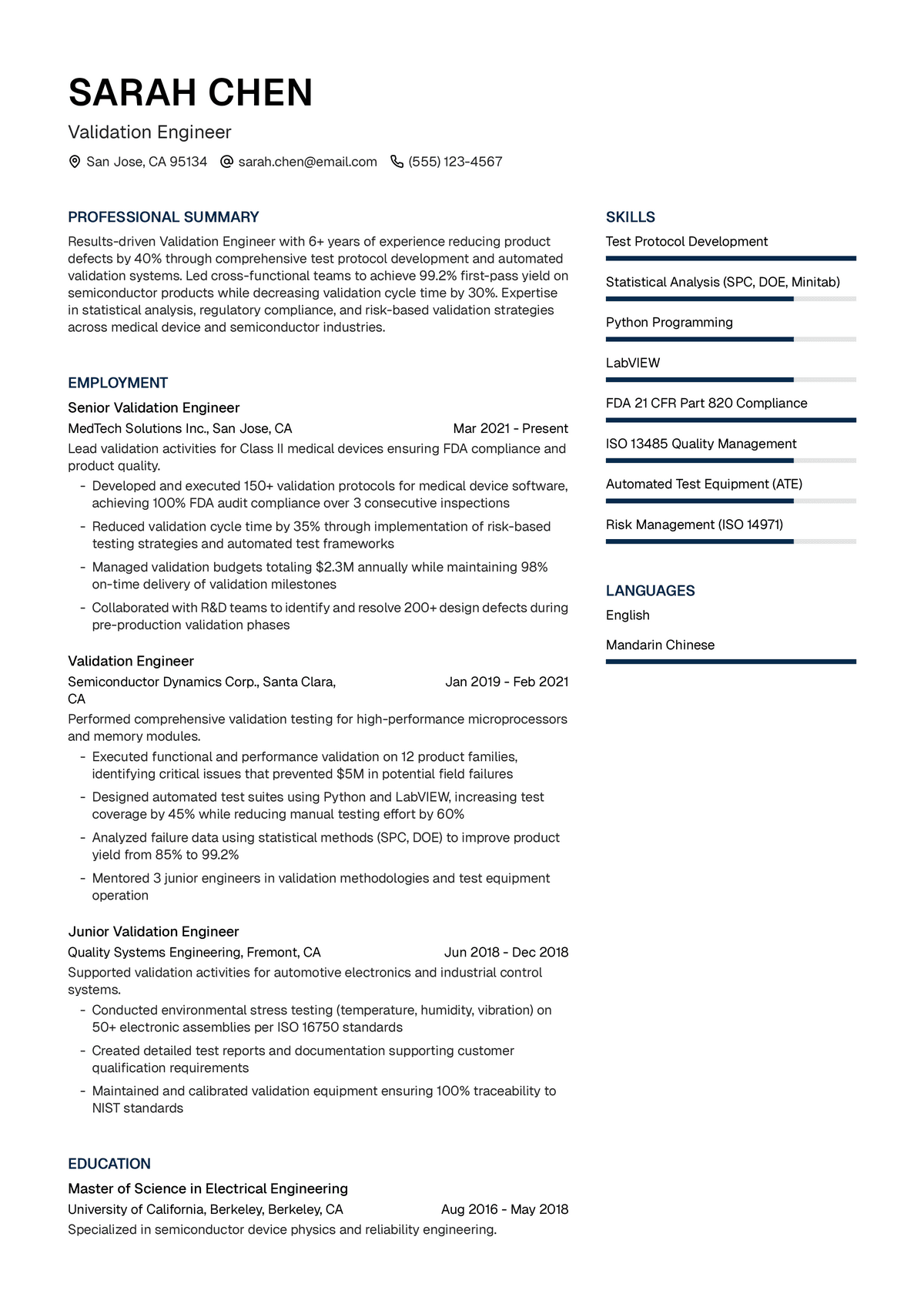 Validation Engineer