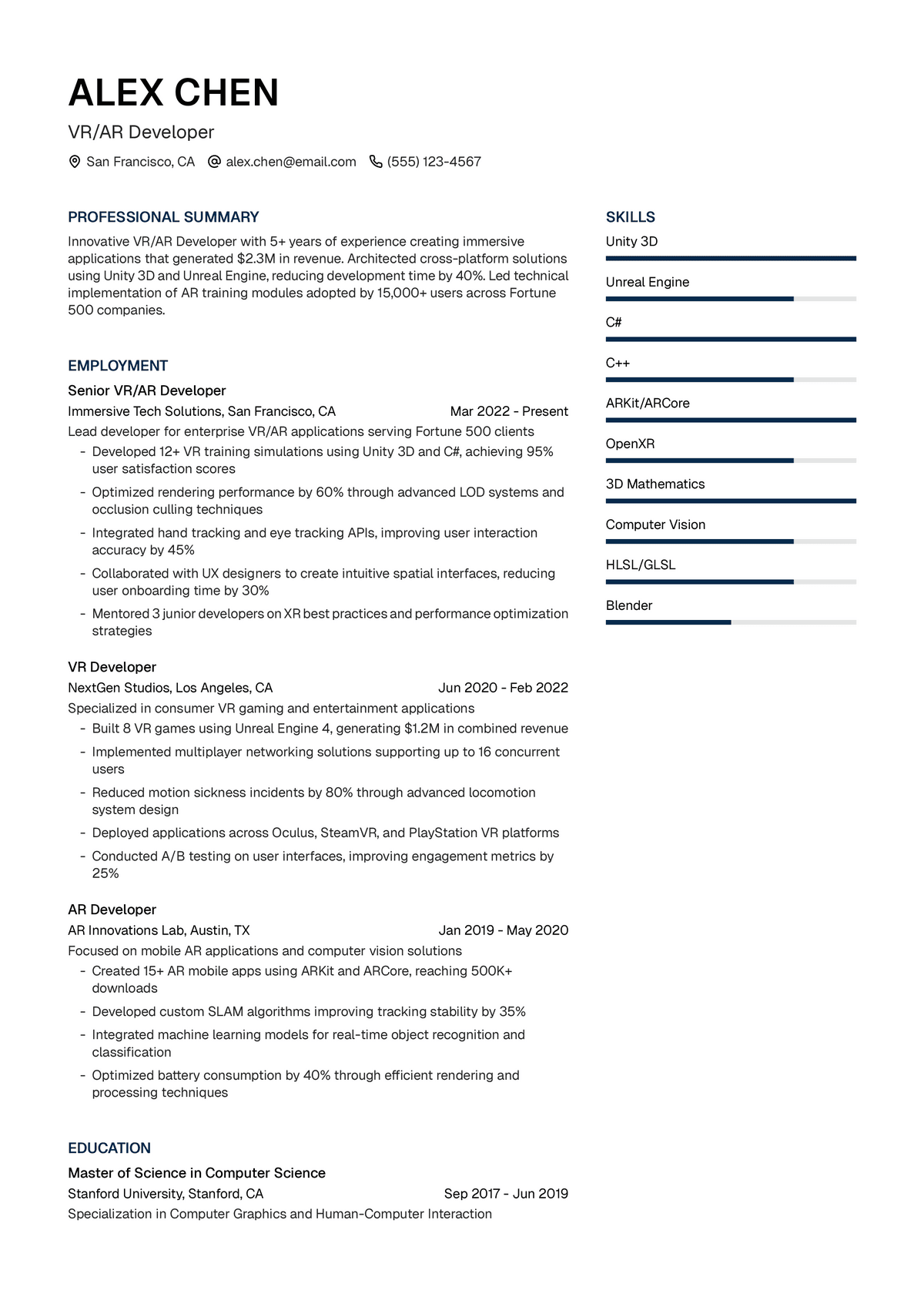 VR/AR Developer