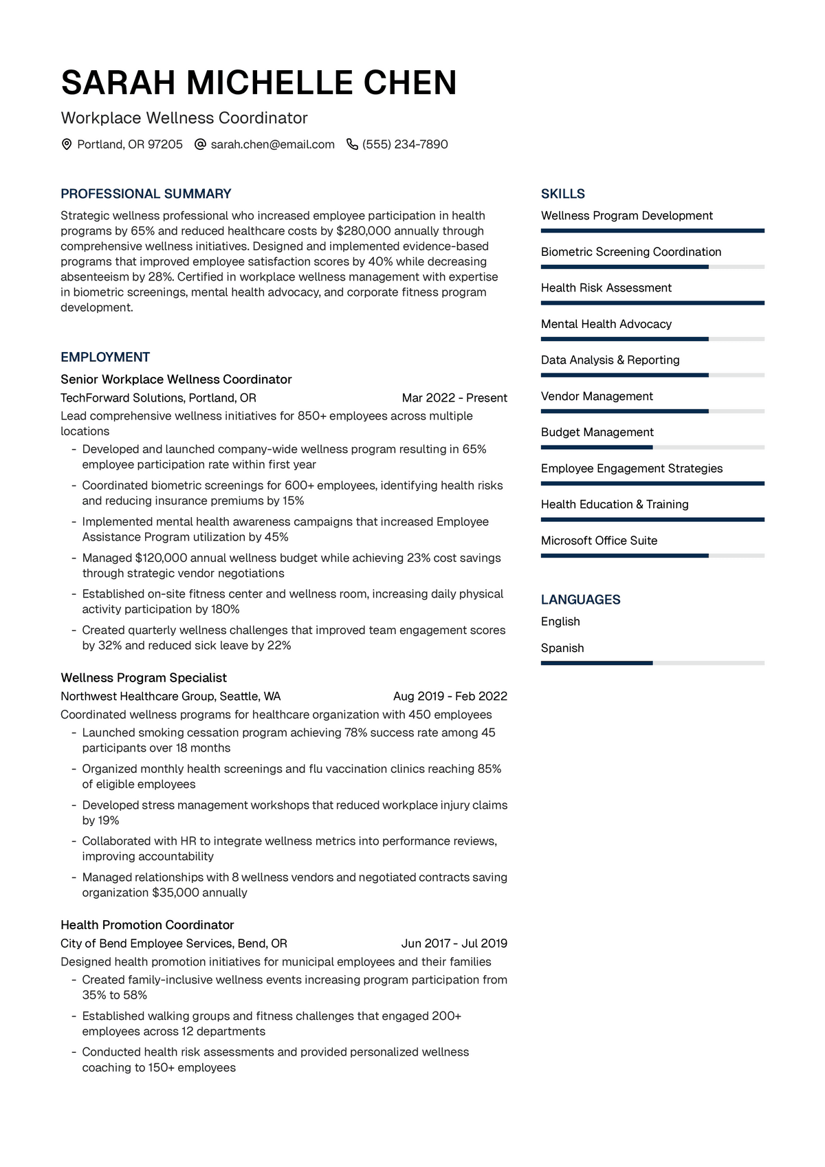 Workplace Wellness Coordinator