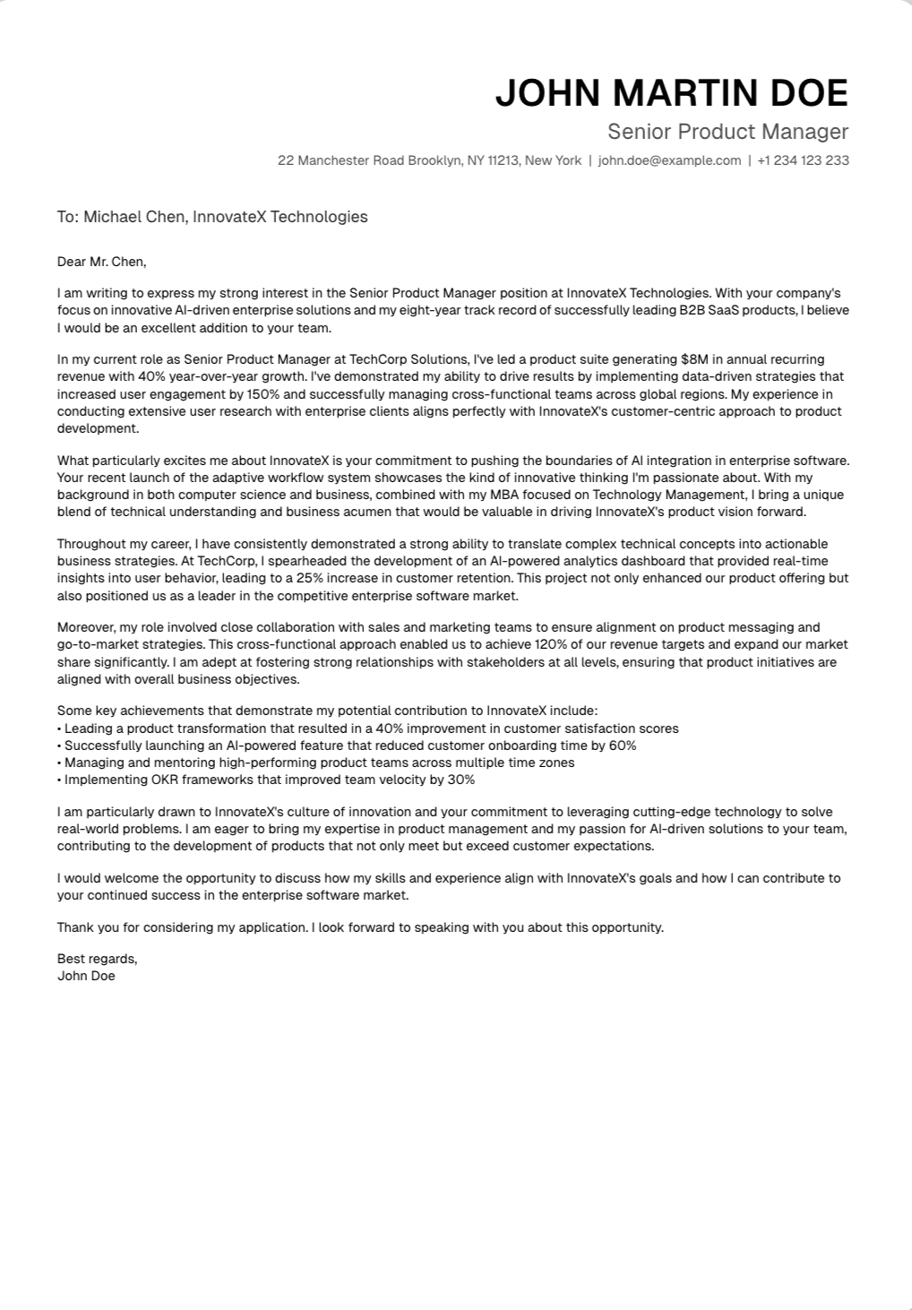 Atlas cover letter example