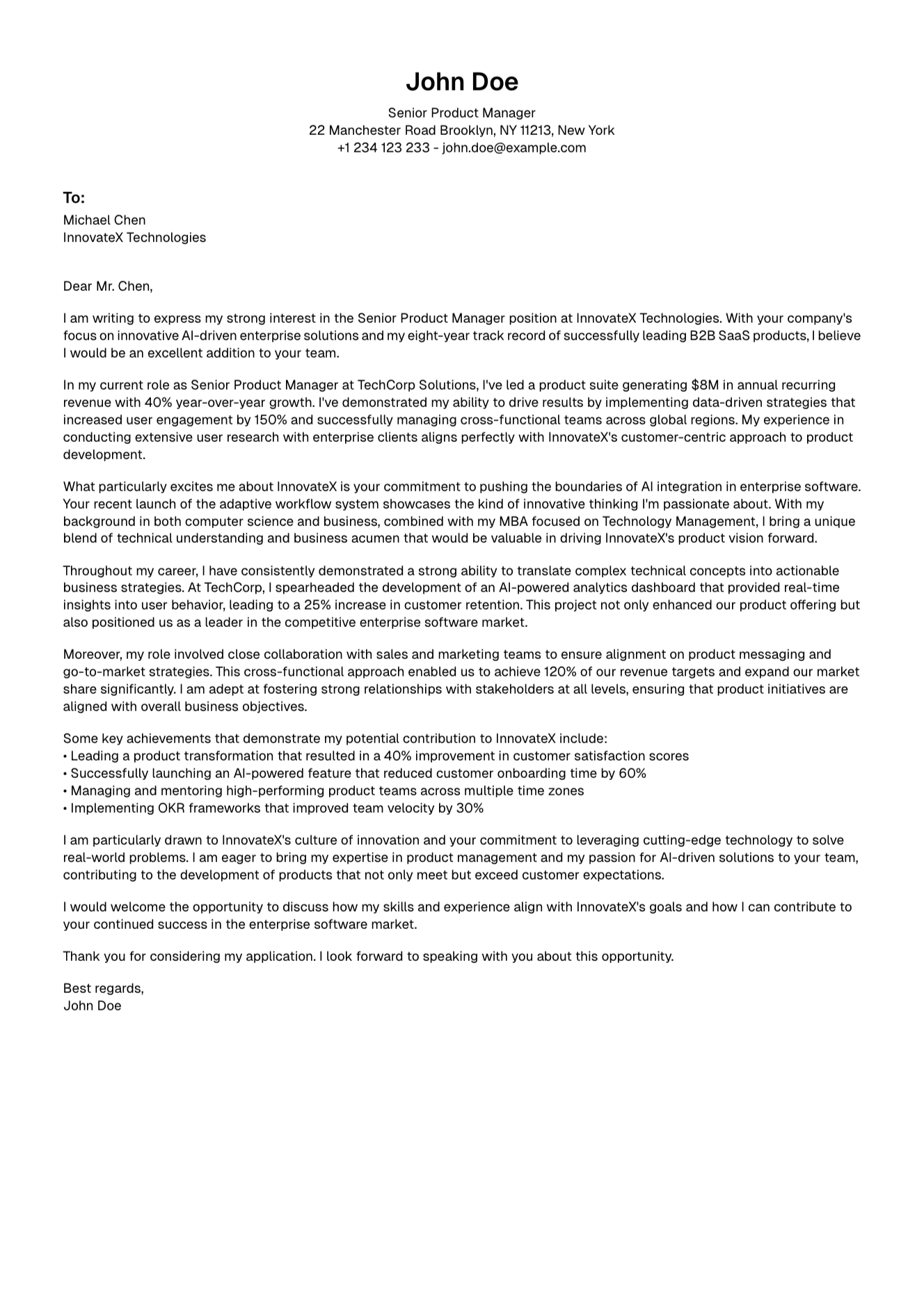 Default cover letter example