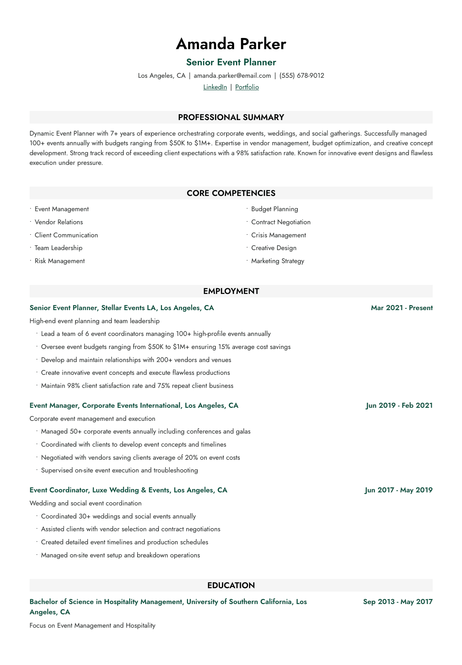 Summit template example