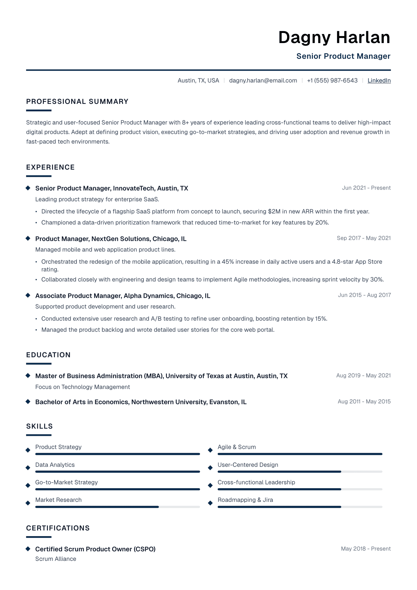 Aps Cv Example Layout Resume Templates for ATS-Friendly Job Applications | UseResume